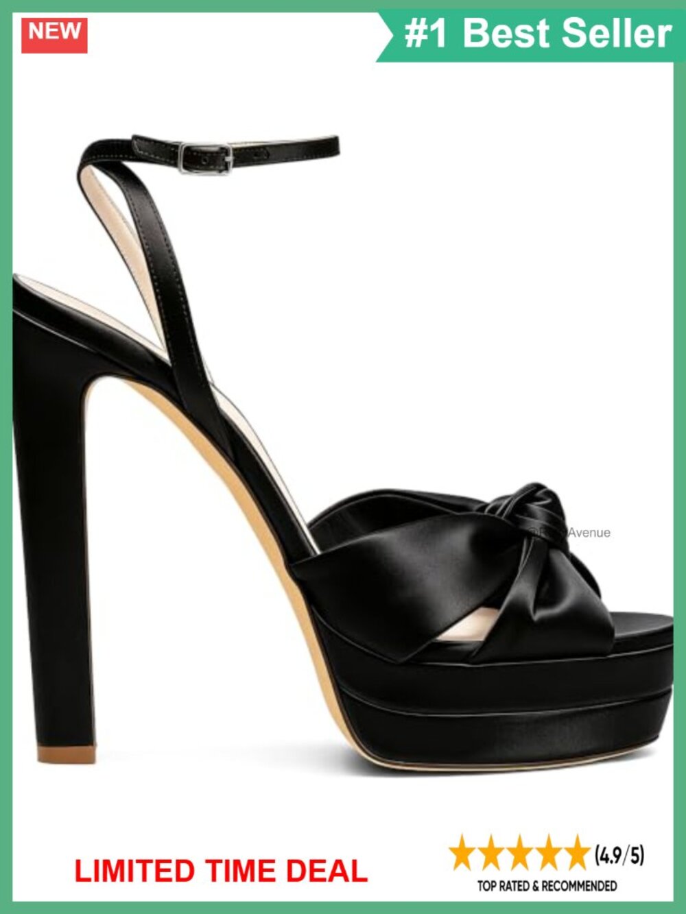 Satin Platform High Heeled Sandals Round Open Toe Ankle Strap Formal Dress Shoes